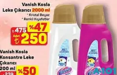 VANİSH KOSLA LEKE ÇIKARICI 2 L fiyat ve kampanya bilgisi